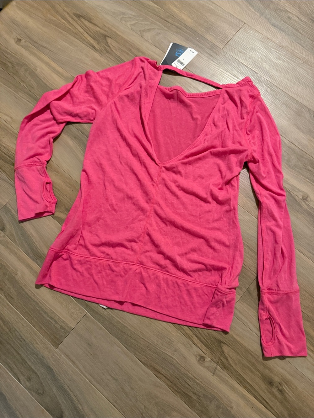 GAP Hot Pink Long Sleeve Scoop Neck Top - Picture 2 of 5